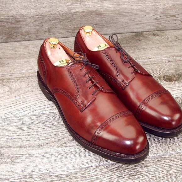 *NIB* $395 Allen Edmonds BENTON Derby 14 B Narrow Dark Chili * add $15 new Trees main image 12